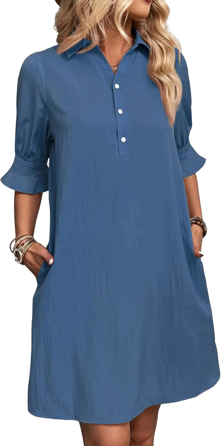 Dorothy | Relaxed Collared Shirt Dress