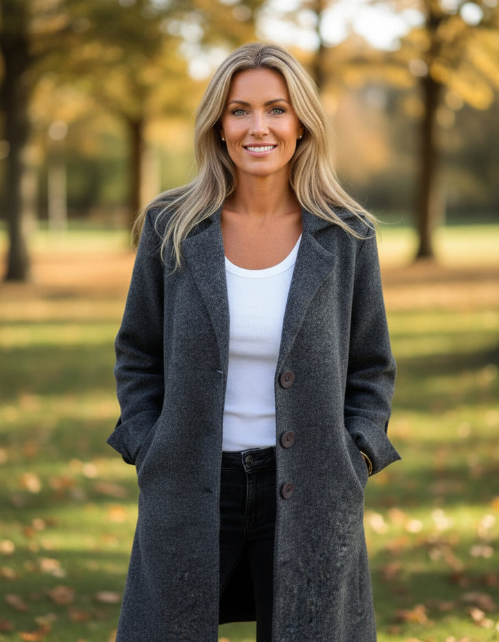 Eleanora | Longline Brushed Coat