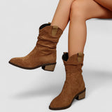 Adelia | Slouched Western Ankle Boots