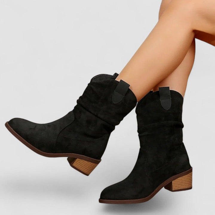 Bronwyn | Slouch Western Ankle Boots