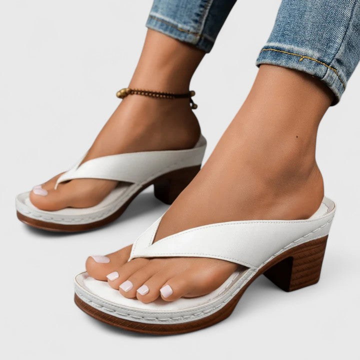 Vivian | Block-Heel Thong Sandals
