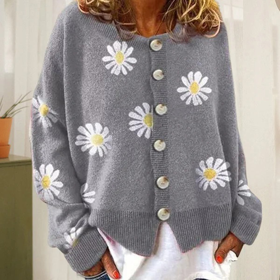 Pippa | Floral Button-Front Cardigan