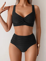 Adeline | Twist-Front High-Waist Bikini Set