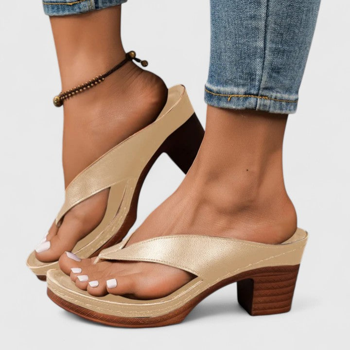 Vivian | Block-Heel Thong Sandals