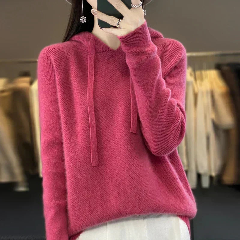 Roselle | Soft Hooded Knit Pullover