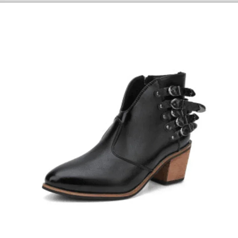 Harlow | Buckle-Detail Ankle Boots
