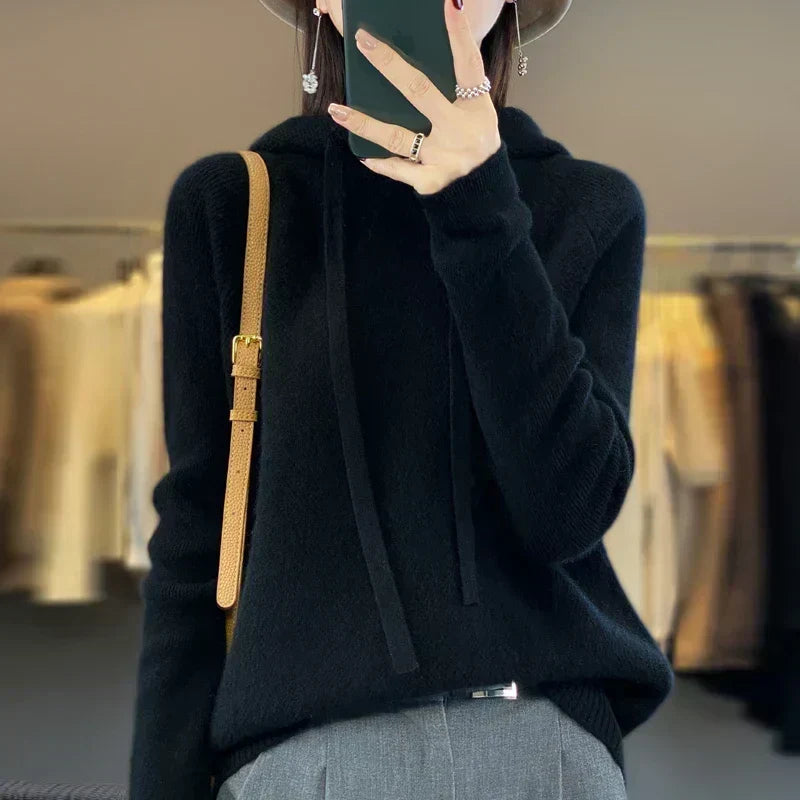Roselle | Soft Hooded Knit Pullover