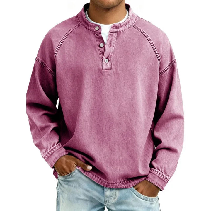 Malcolm | Vintage Button Henley Shirt