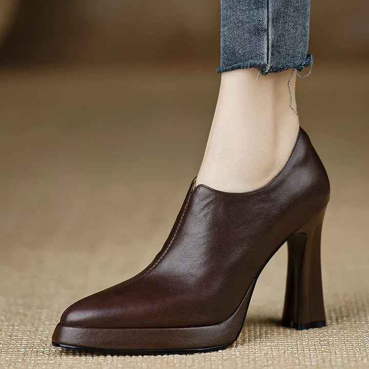 Evelyn | Pointed-Toe Block Heels