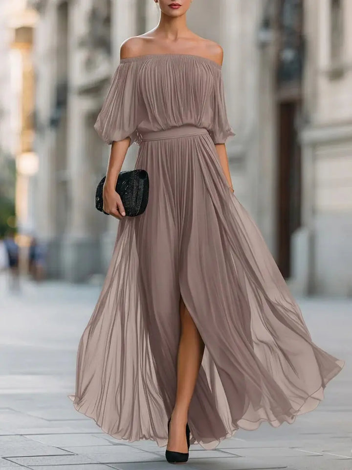 Eliza | Off-Shoulder Draped Maxi Dress