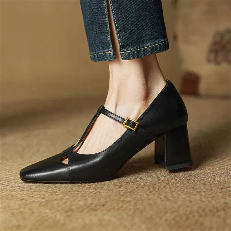 Elena | Timeless T-Strap Heels