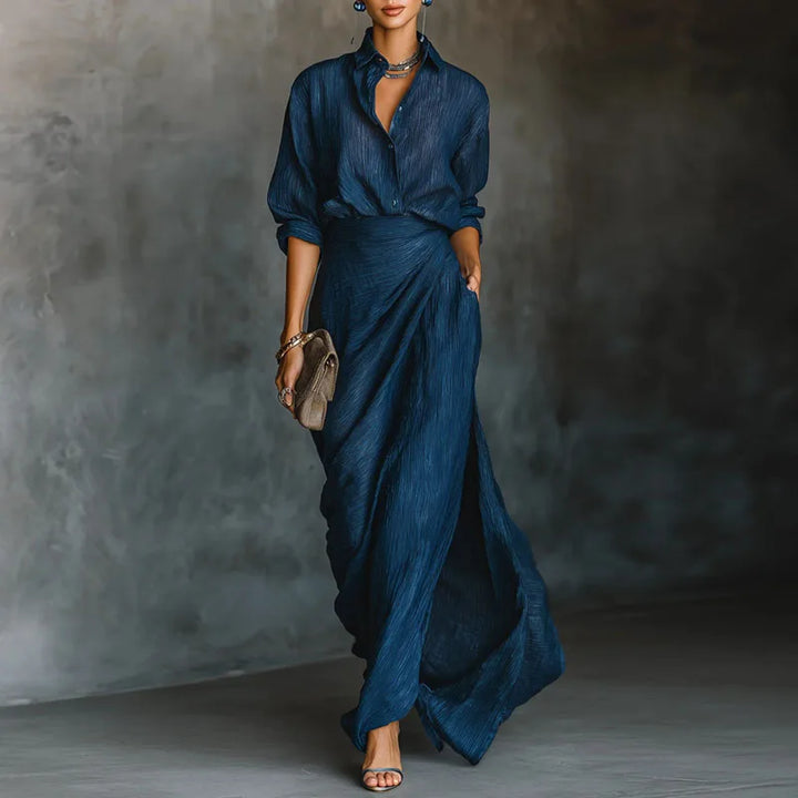 Coralie | Pleated Maxi Two-Piece Set