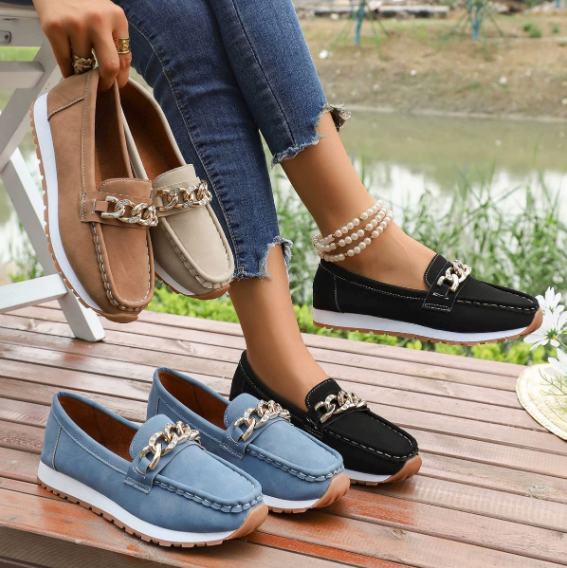 Gemma | Chain-Detail Comfort Loafers