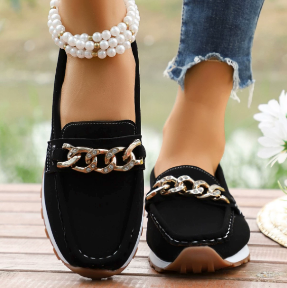 Gemma | Chain-Detail Comfort Loafers