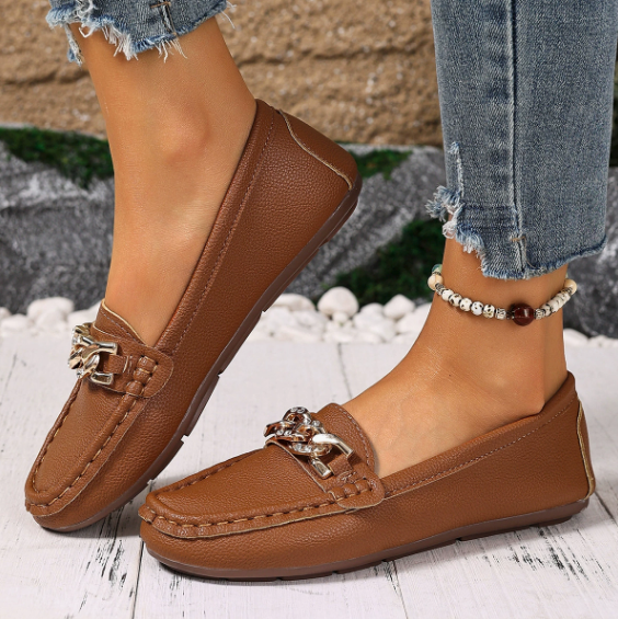 Georgiana | Buckle-Detail Flat Loafers