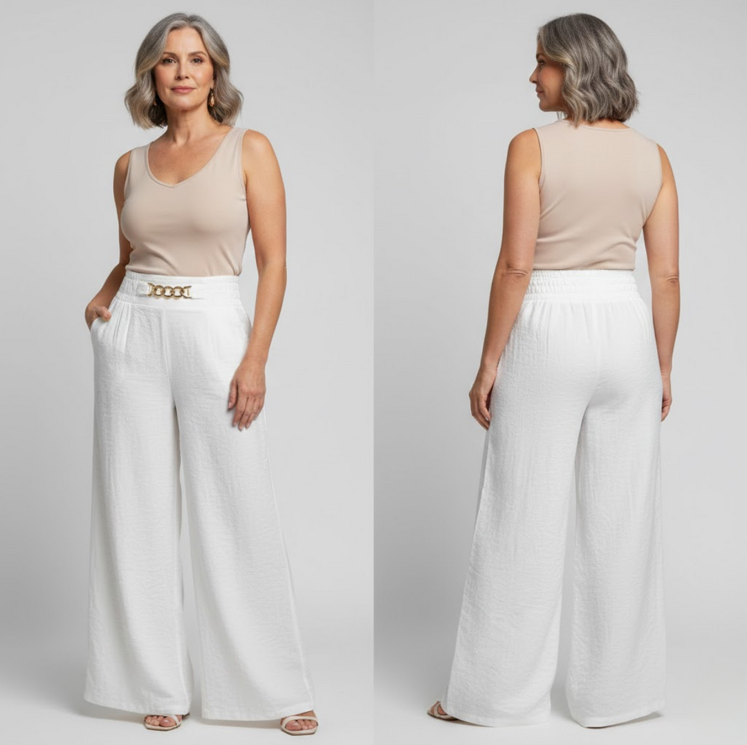 Audrey | High-Waisted Wide-Leg Trousers