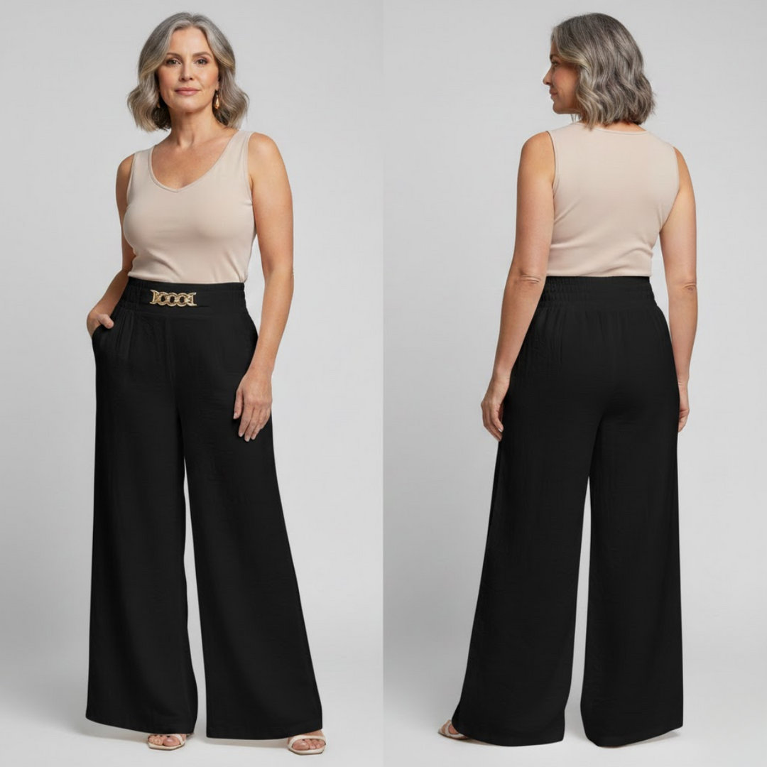 Audrey | High-Waisted Wide-Leg Trousers