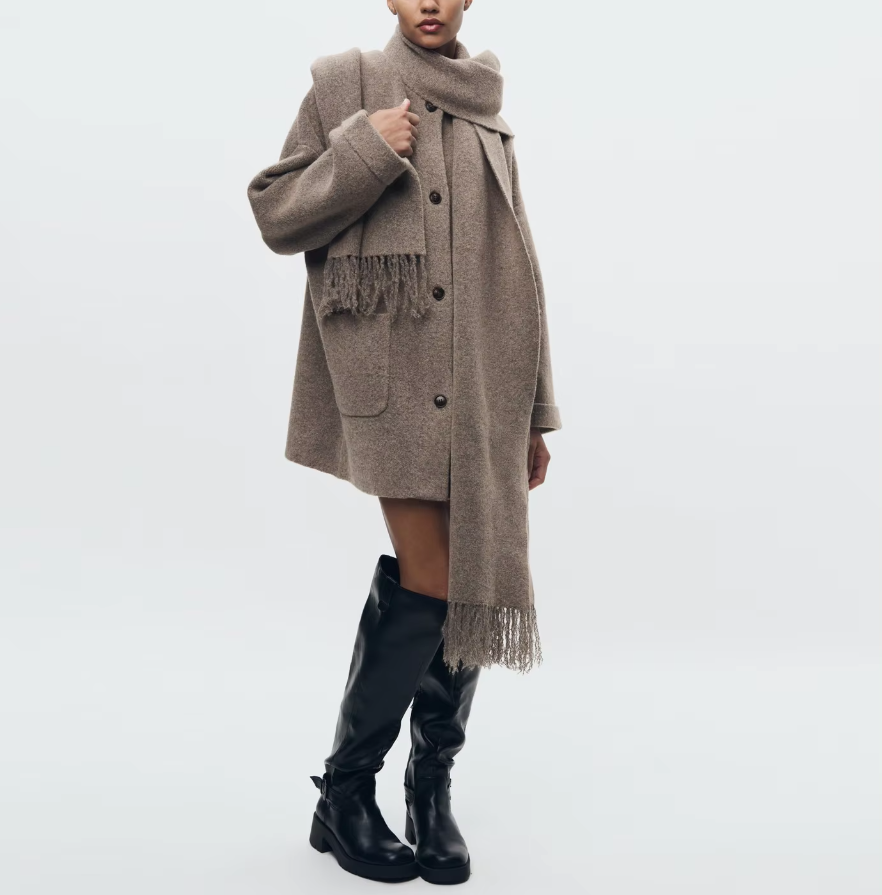 Bridie | Scarf-Collar Wrap Coat