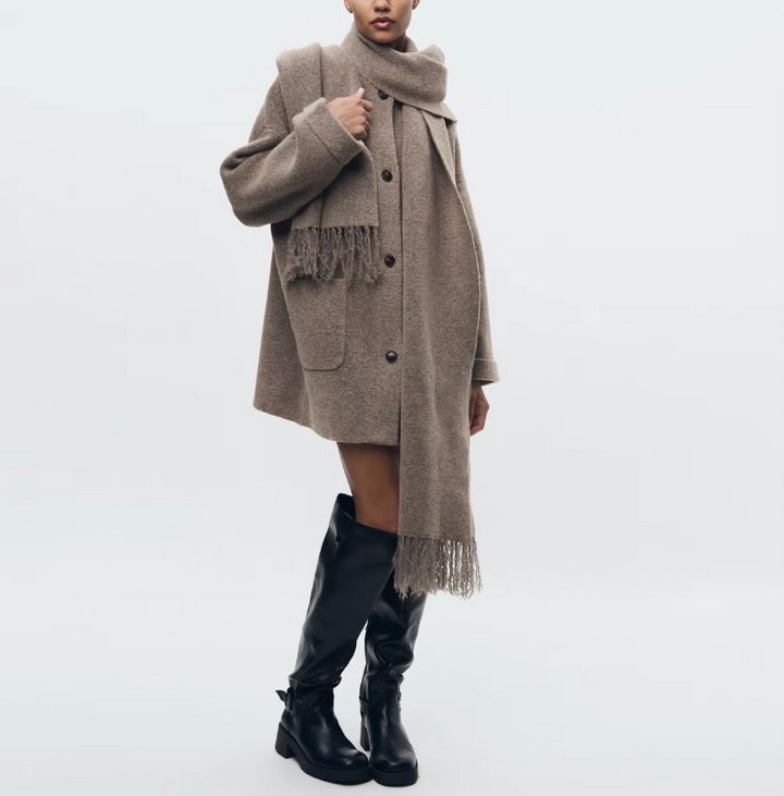Bridie | Scarf-Collar Wrap Coat