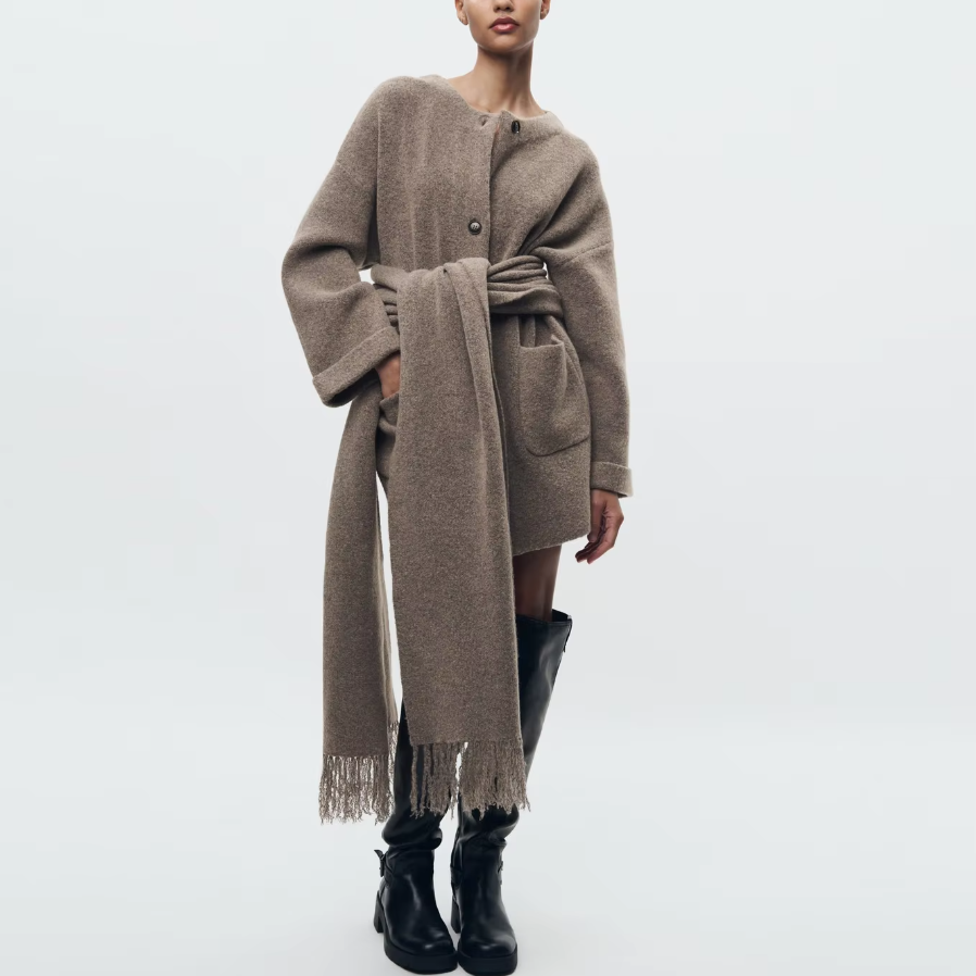 Delphine | Cosy Scarf-Collar Coat