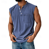 Grady | Relaxed Sleeveless Henley Tank