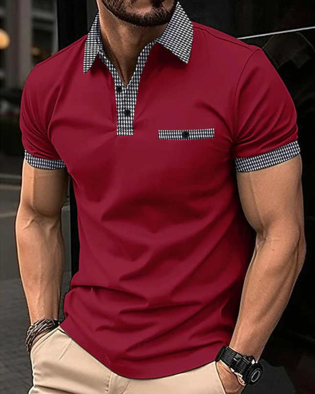 Archer | Refined Contrast-Collar Polo Shirt