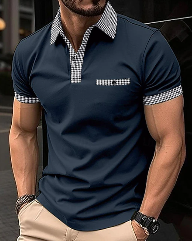 Archer | Refined Contrast-Collar Polo Shirt