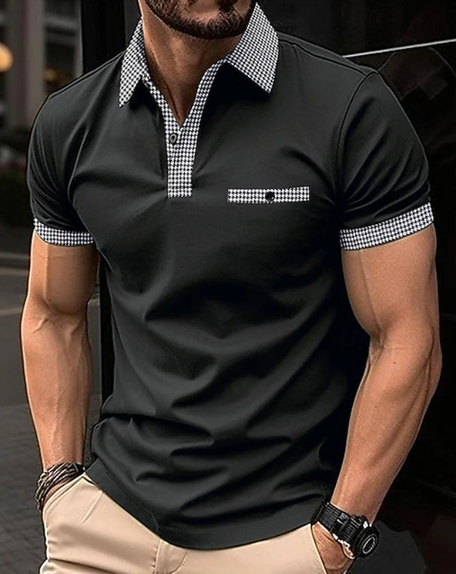 Archer | Refined Contrast-Collar Polo Shirt