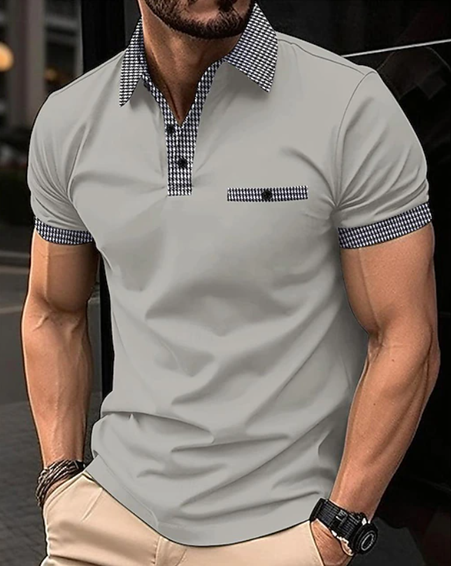 Archer | Refined Contrast-Collar Polo Shirt