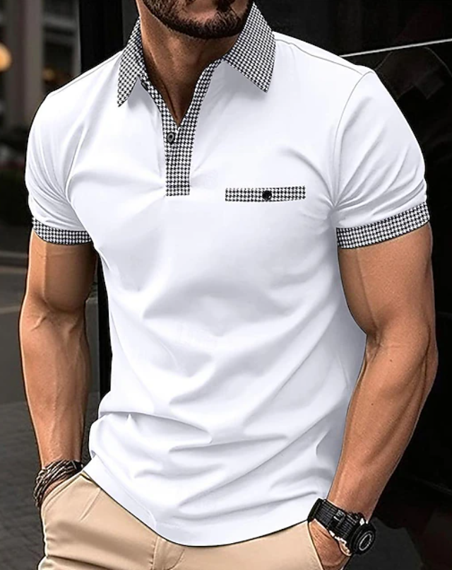 Archer | Refined Contrast-Collar Polo Shirt