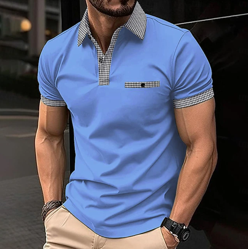 Archer | Refined Contrast-Collar Polo Shirt