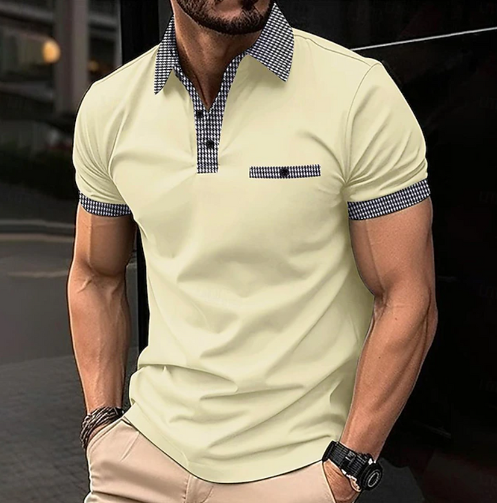 Archer | Refined Contrast-Collar Polo Shirt