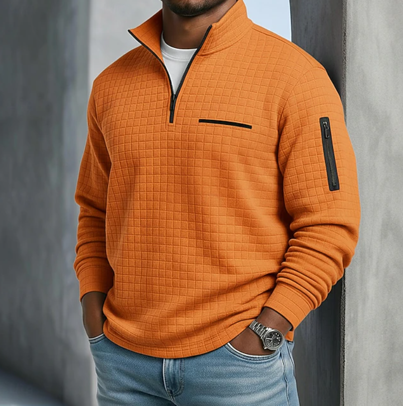 Cedric | Quarter-Zip Textured Pullover