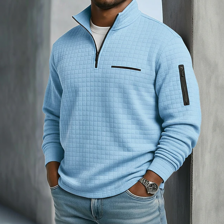 Cedric | Quarter-Zip Textured Pullover
