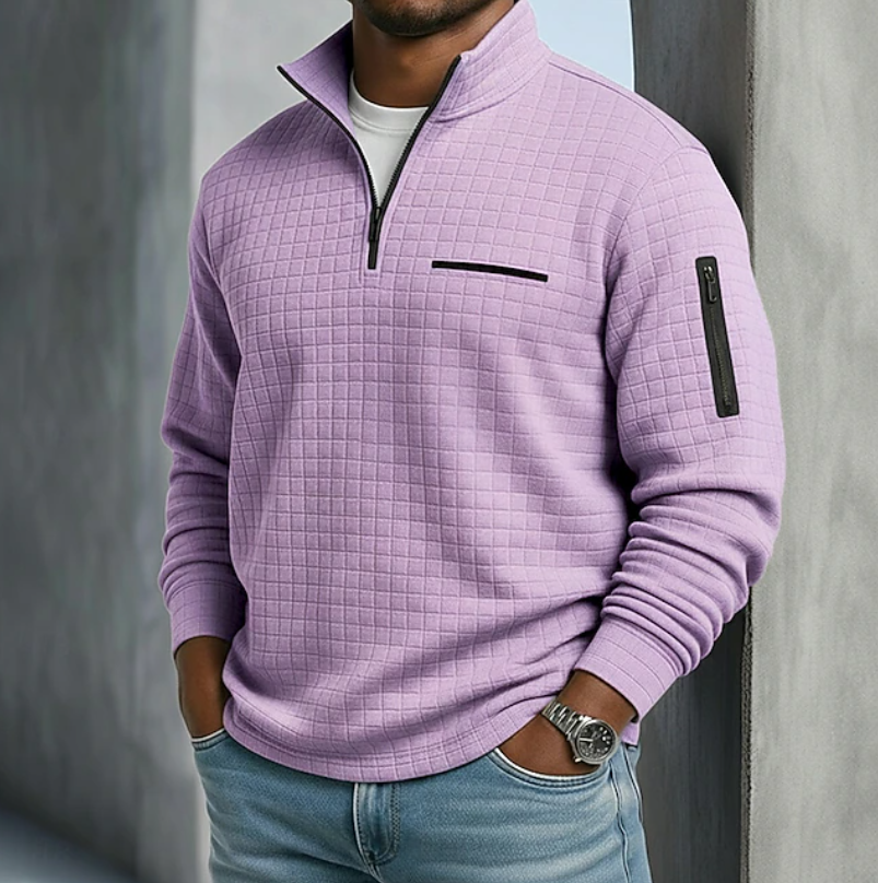 Cedric | Quarter-Zip Textured Pullover