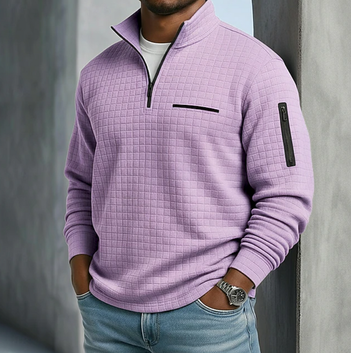 Cedric | Quarter-Zip Textured Pullover
