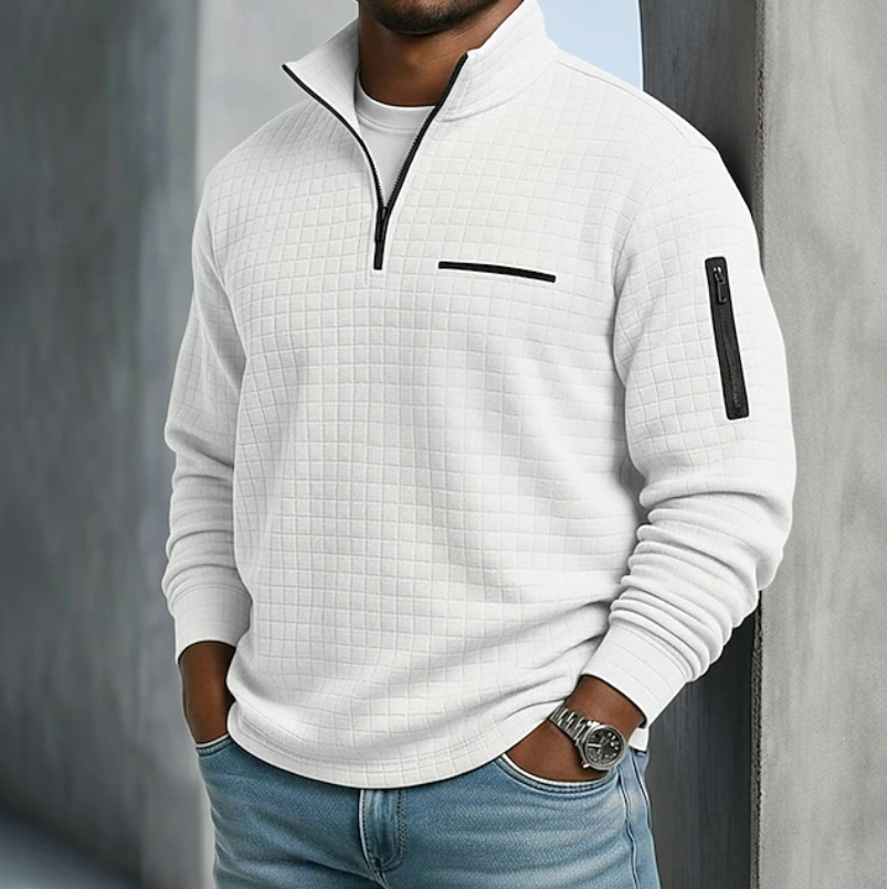 Cedric | Quarter-Zip Textured Pullover