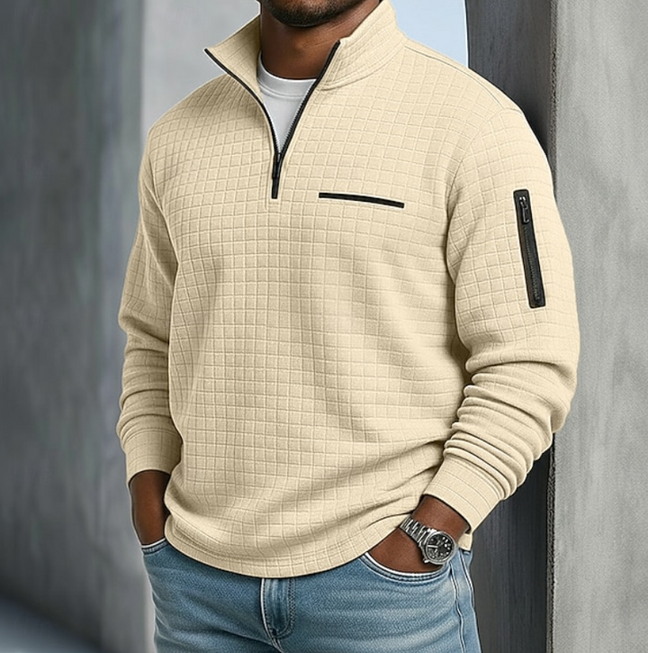 Cedric | Quarter-Zip Textured Pullover