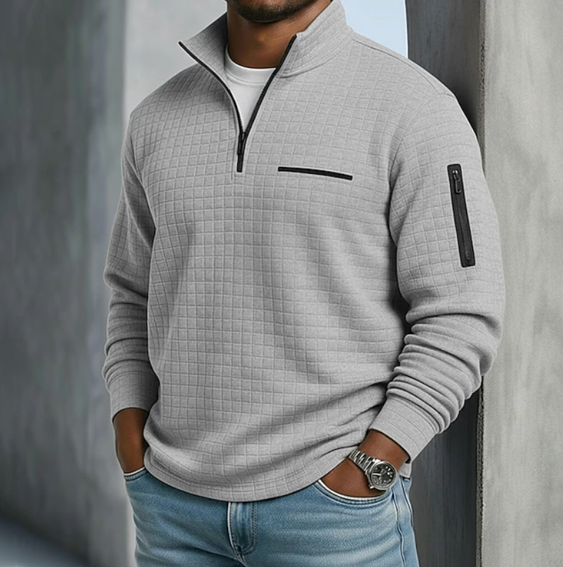 Cedric | Quarter-Zip Textured Pullover