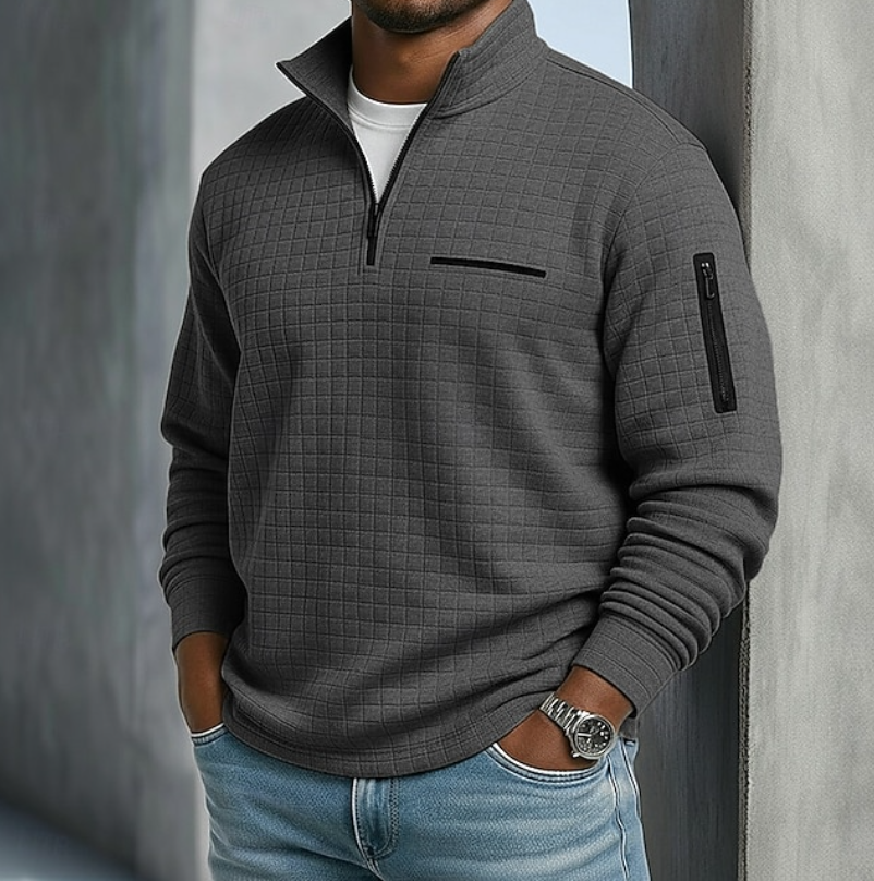 Cedric | Quarter-Zip Textured Pullover