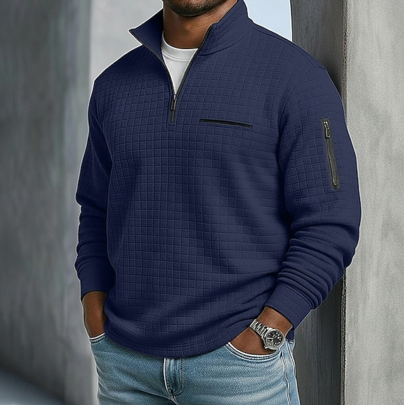 Cedric | Quarter-Zip Textured Pullover