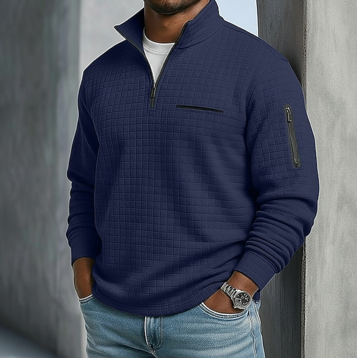 Cedric | Quarter-Zip Textured Pullover