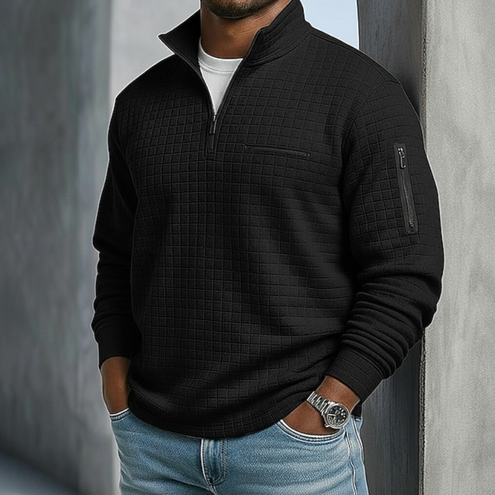 Cedric | Quarter-Zip Textured Pullover