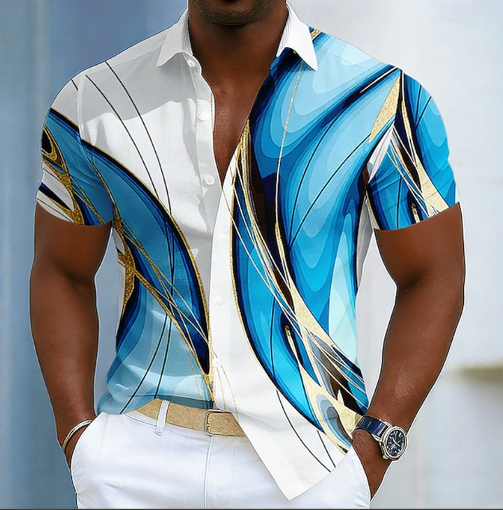 Vaughn | Flowing Print Short-Sleeve Shirt