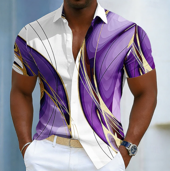 Vaughn | Flowing Print Short-Sleeve Shirt