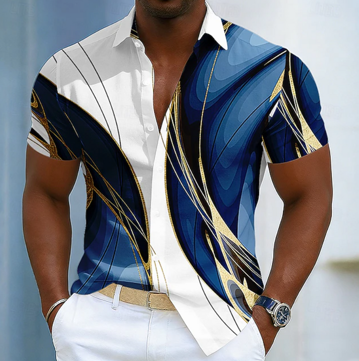 Vaughn | Flowing Print Short-Sleeve Shirt