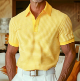 Julian | Textured Waffle-Knit Polo Shirt