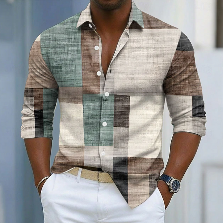 Curtis | Colour Block Patchwork Shirt