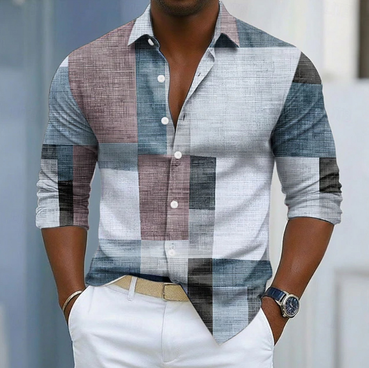 Curtis | Colour Block Patchwork Shirt