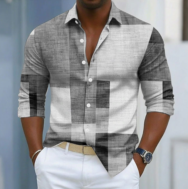 Curtis | Colour Block Patchwork Shirt